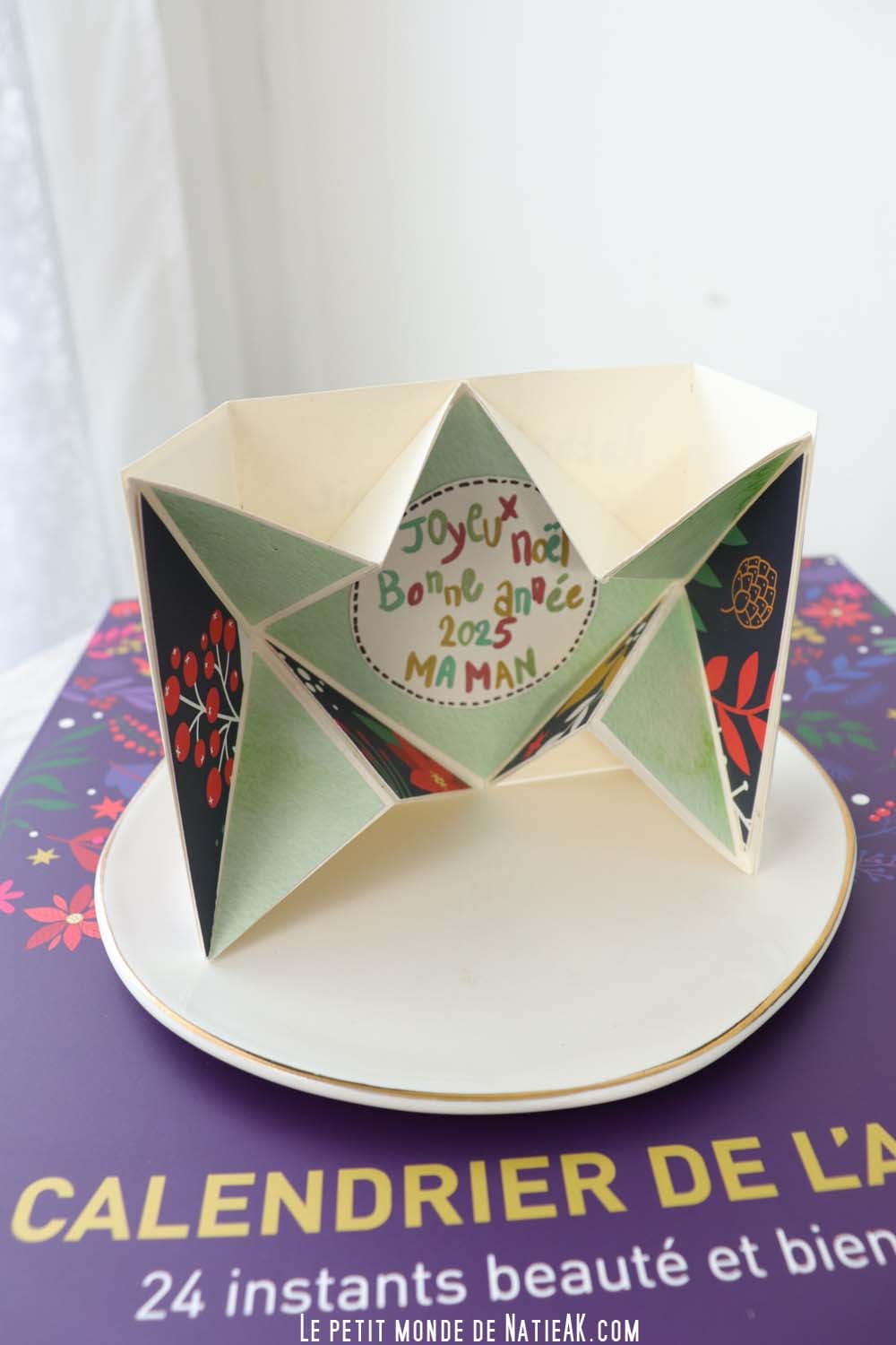 fabriquer une carte de voeux avec des calendrier de l'avent