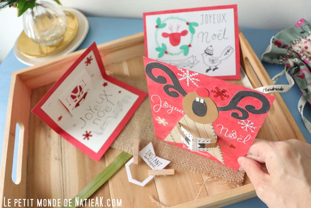fabriquer rapidement des cartes pour Noël