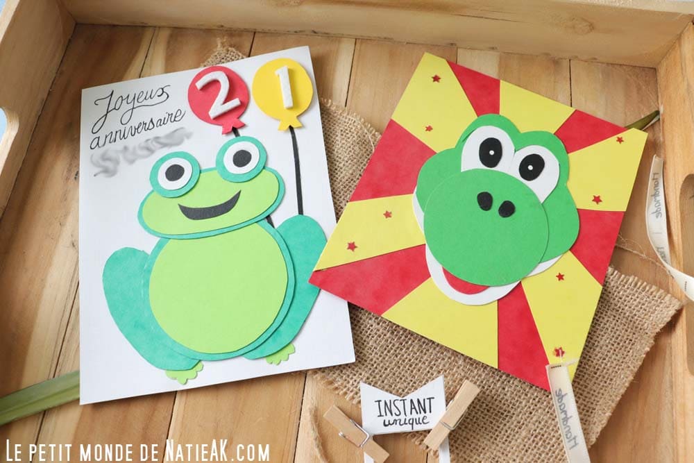 DIY Carte de vœux fabriquer une carte de Yoshi