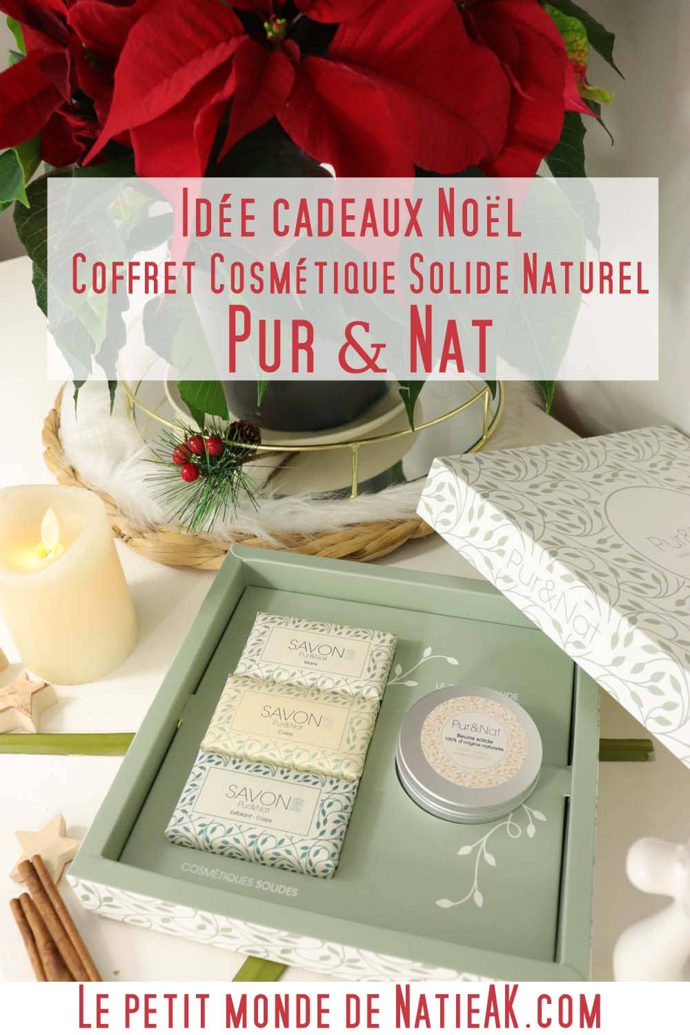 Idées cadeaux Noël  Coffret soins solides Bio corps Pur & Nat