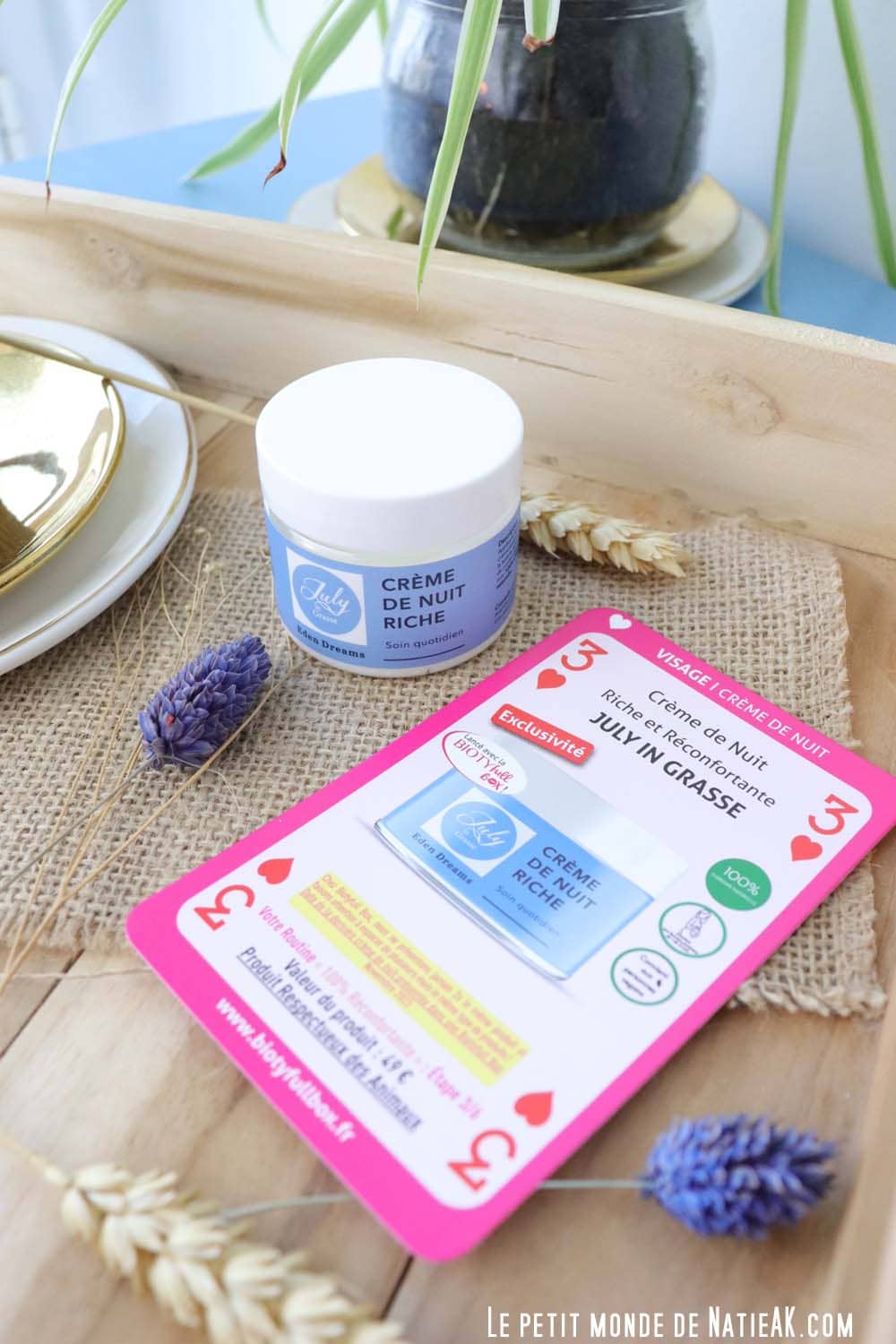 Biotyfull Box Novembre 2024 Crème de nuit riche 100 % naturelle veganne