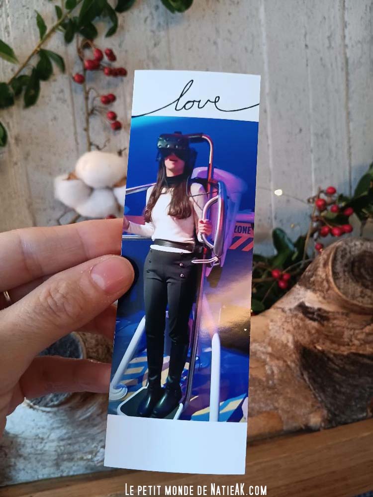 marque-page personnalisé avec photo Cewe marque-page réalisée sur la borne interactive Cewe