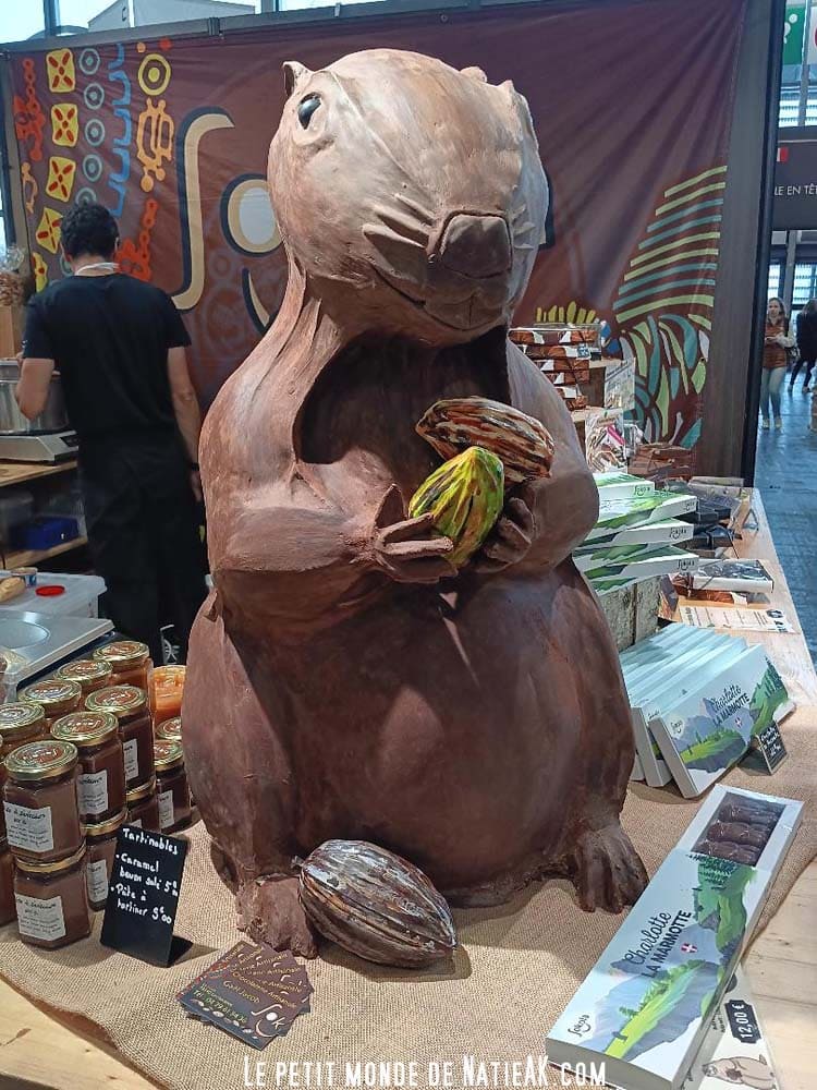 Marmotte en chocolat Salon du chocolat 2024
