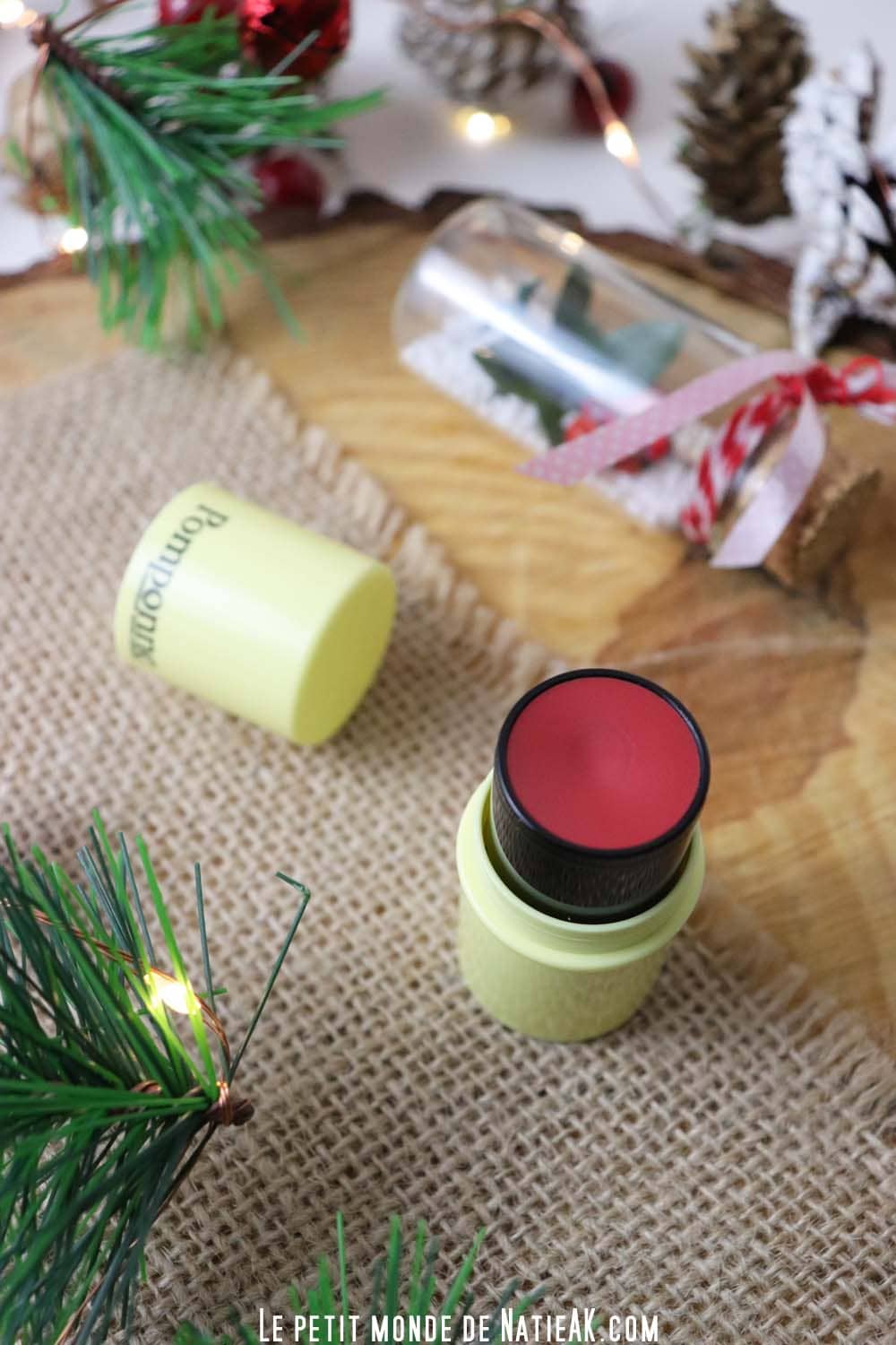 maquillage 2 en 1 baume à lèvres et blush Pomponne