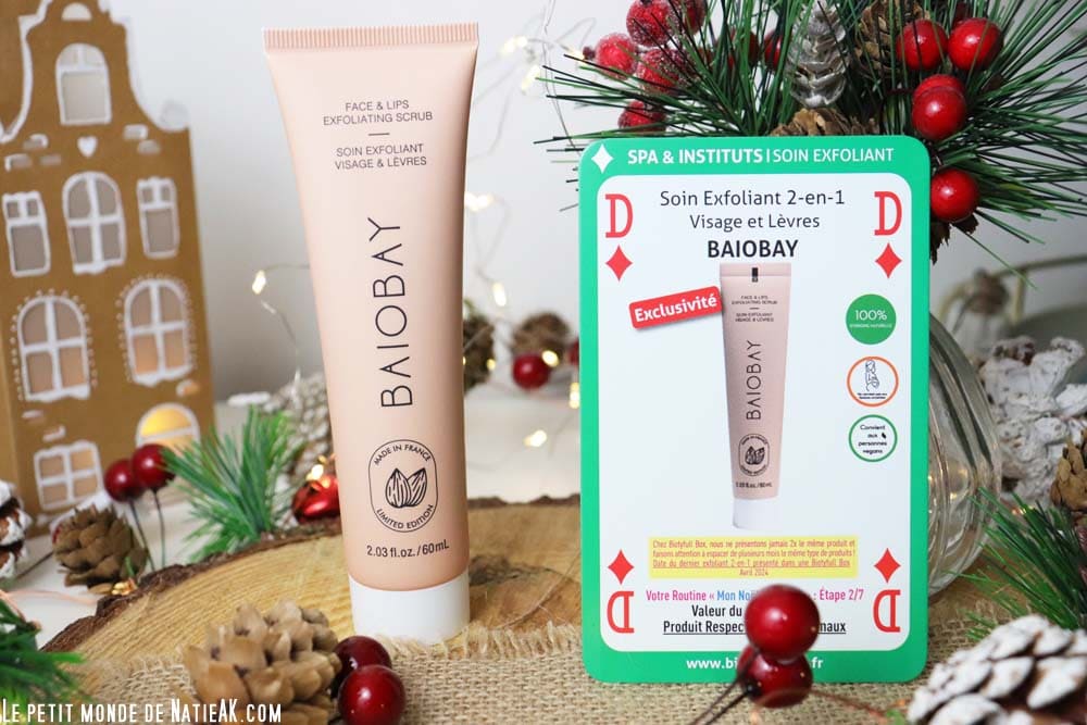 Soin exfoliant 2 en 1 visage et lèvres de Baiobay