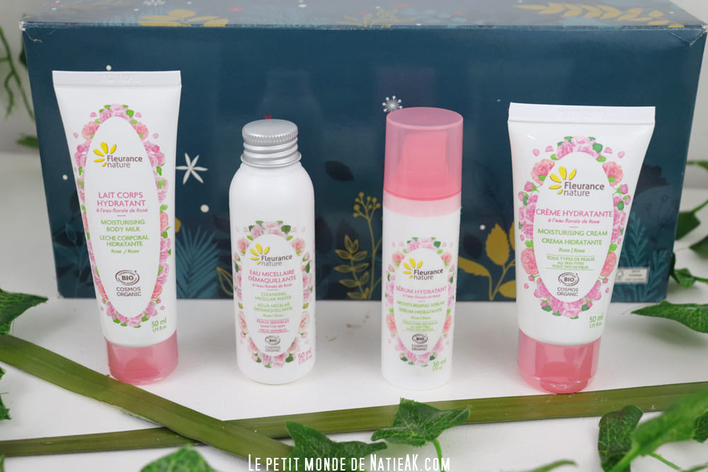 Gamme de soins de beauté à l'eau florale de rose Bio Fleurance Nature