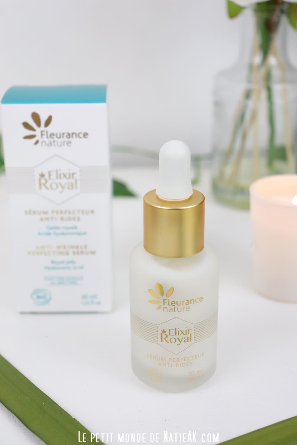 Elixir Royal sérum perfecteur anti-rides Bio à la gelée royale et l'acide hyaluronique Fleurance Nature