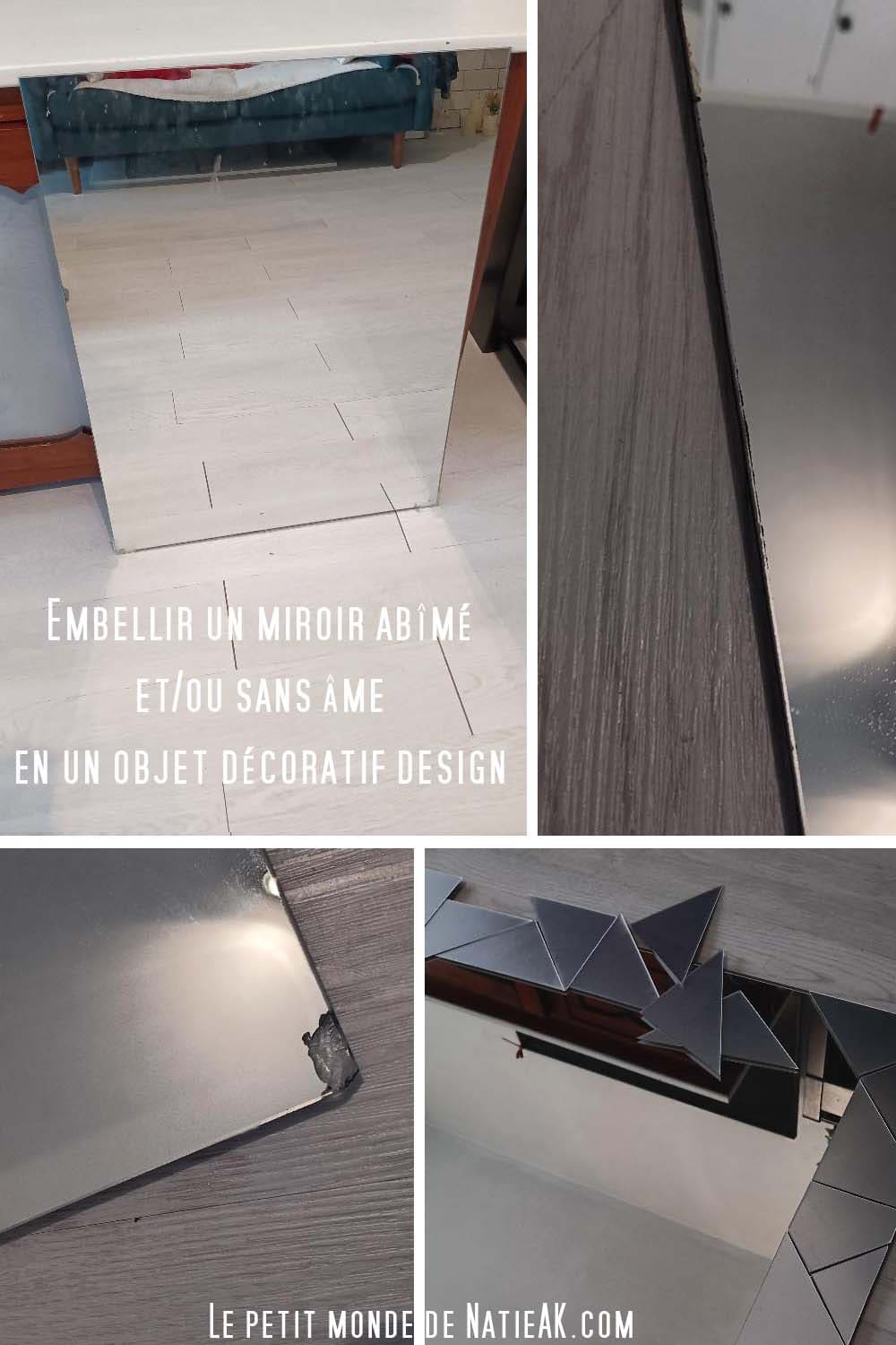 astuce pour embellir un miroir abîmé restaurer un miroir abîmé