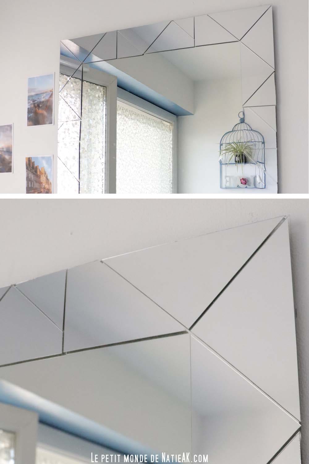 miroir embellir avec des petits miroirs adhésifs miroir avec encadrement réalisé avec de petits miroirs autocollants