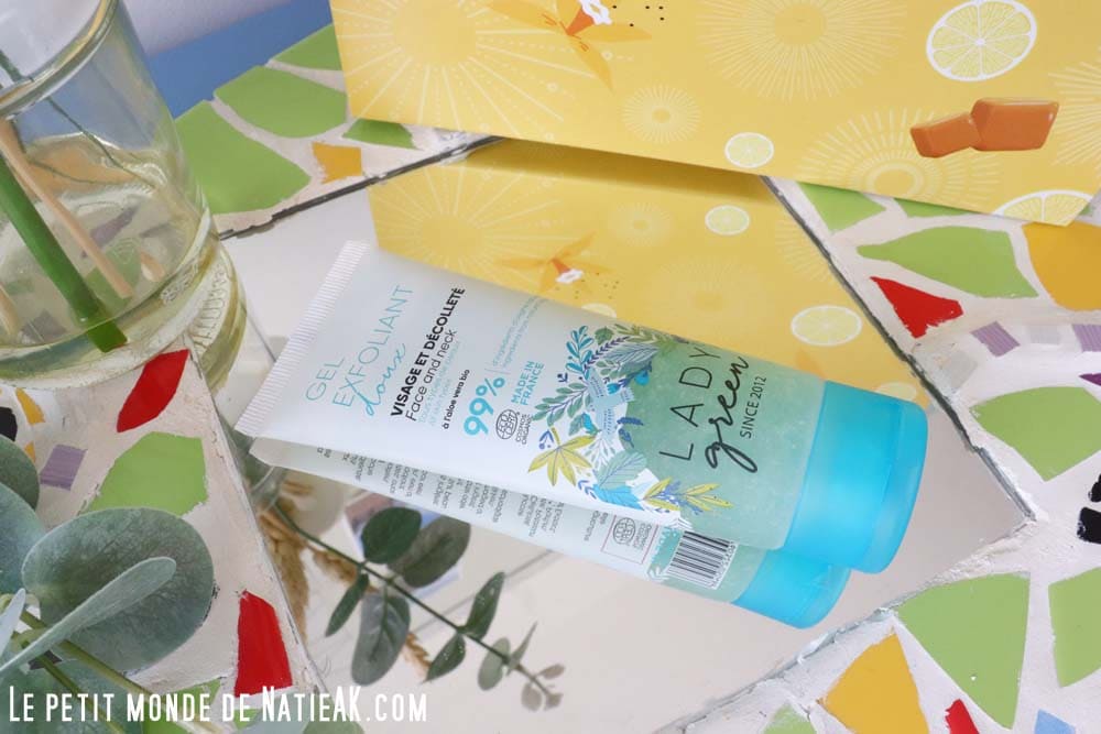 Gel exfoliant visage et décolleté bio Lady Green