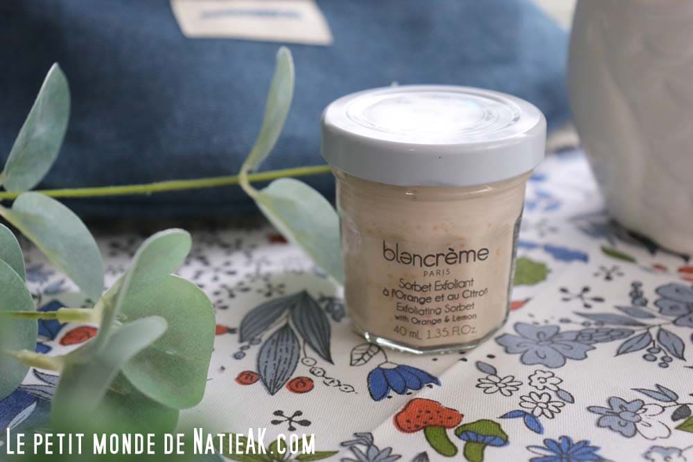 Pot 40 mL du Sorbet Exfoliant Blancrème Orange & Citron – texture sorbet crème