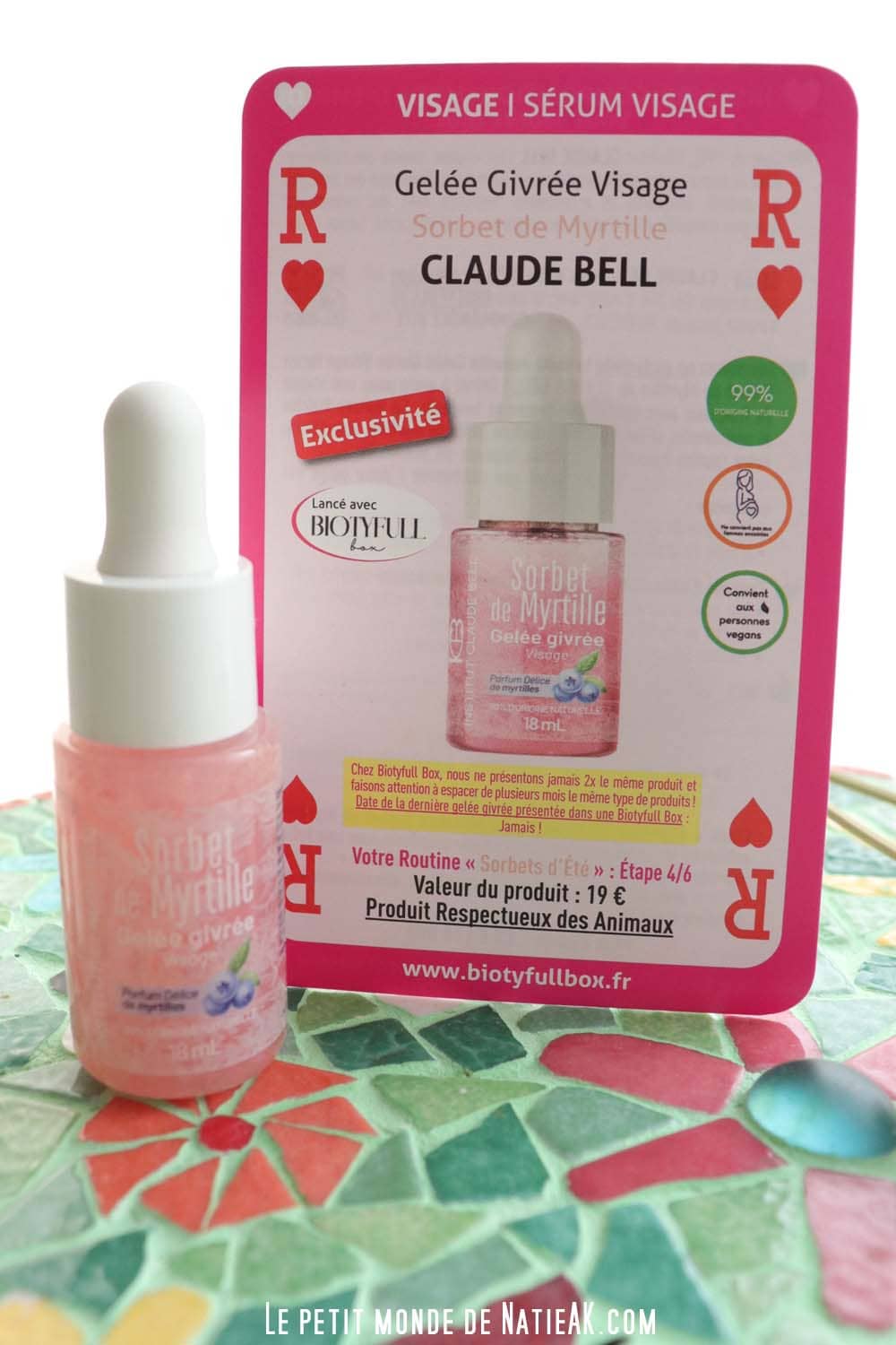 Biotyfull box août 2025 : routine beauté Sorbet d'été Claude Bell