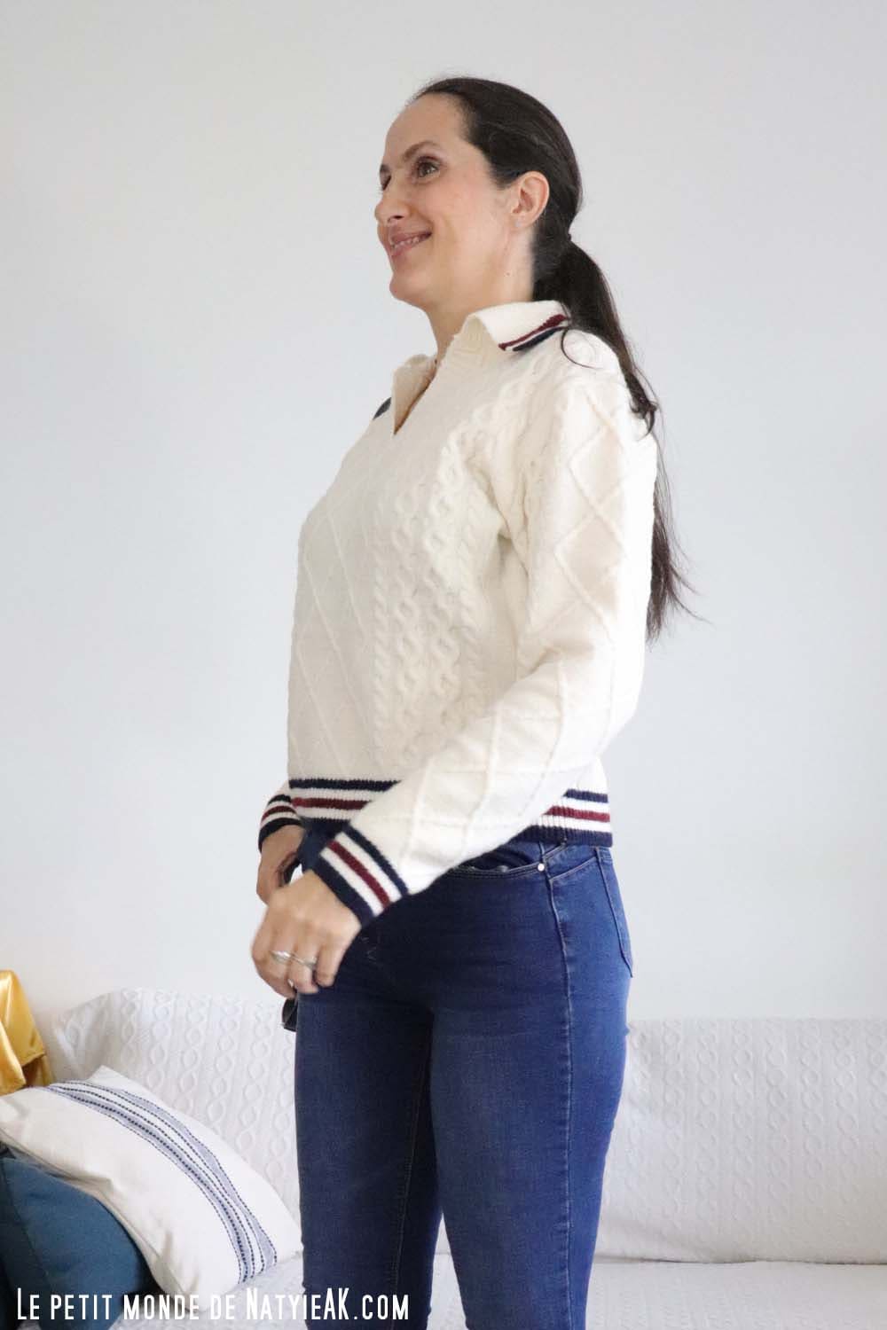 pull maille écru tendance automne