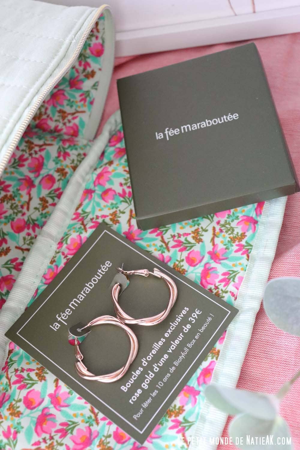 Boucles d'oreilles Rose gold La fée Maraboutée