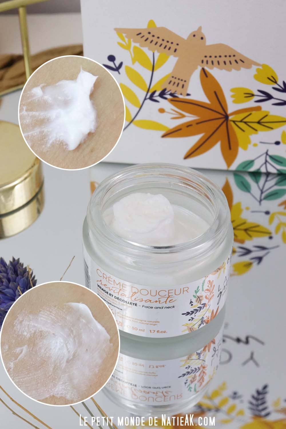 aspect de la texture de la Crème douceur revitalisante bio 