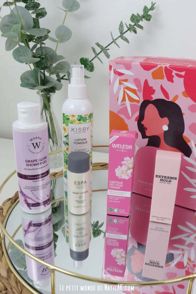 Contenu de la box beauté Prescription Lab