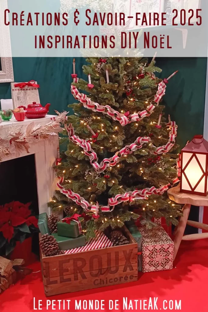 sapin traditionnelle avec guirlande en papier