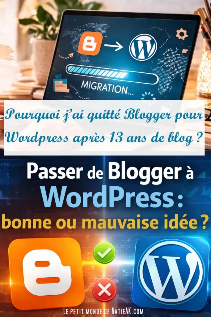 expérience migration de blogger vers WordPress