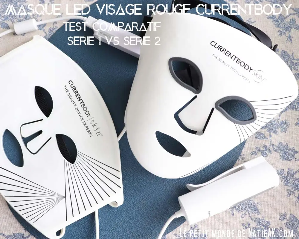 comparatif masque LED visage CurrentBody Série 1 et Série 2