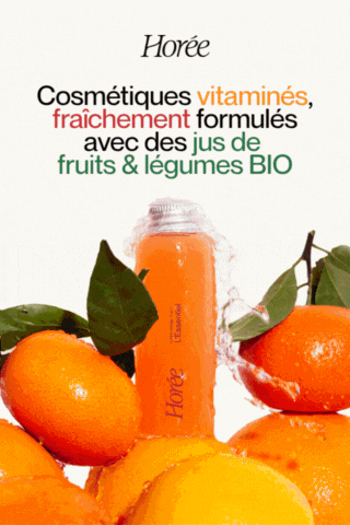 orée : des soins vitaminés, fraîchement formulés en France à partir de jus BIO pressés à froid.