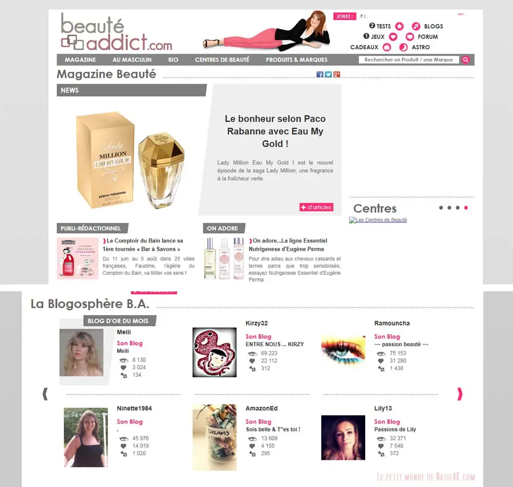 retrouver un site disparu comme Beauté addict