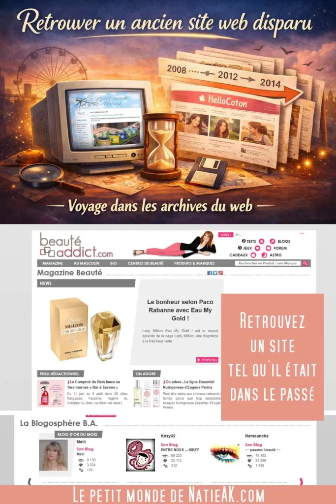 Retrouver un ancien site sur le web
