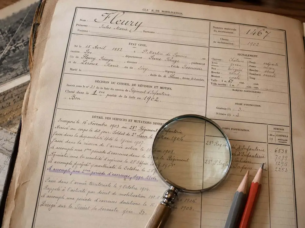 conscrit militaire en généalogie