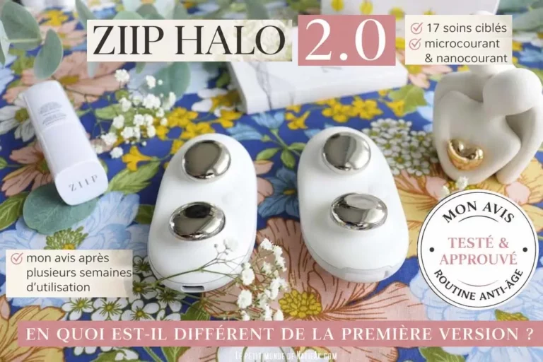 Ziip Halo 2.0 Appareil anti âge microcourant et nanocourant avis comparatif avec la première version