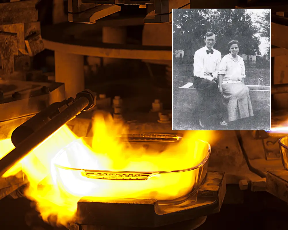usine ChâteauRoux Pyrex et les créateurs de la marque Bessie et Jesse Littleton