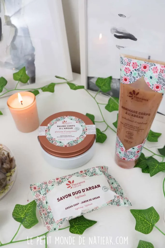 routine corporal bio à l'huile d'argan Fleurance nature